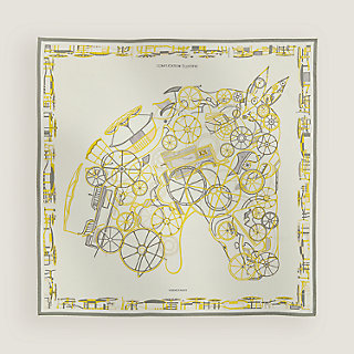 Complication Equestre scarf 90 - Yellow | Hermès Thailand
